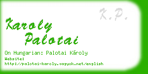 karoly palotai business card