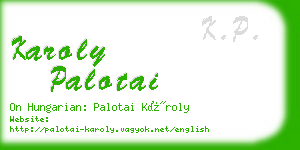 karoly palotai business card